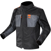 LS2 Titanium Textile Jacket - Black / Hi Viz Orange